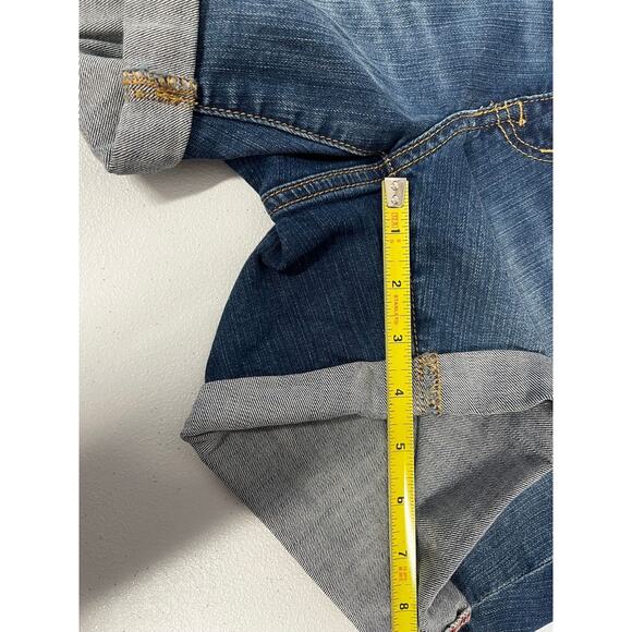 Torrid Women's Mid Rise Mid Denim Shorts Blue Size 10 Summer Casual cuffed - Picture 10 of 11